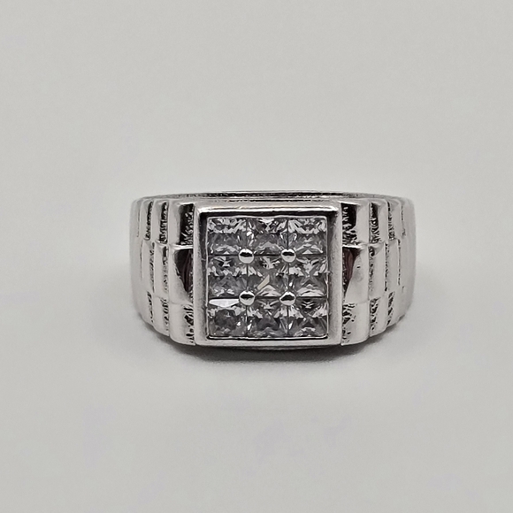 Other - Men's Silver Square CZ Ring